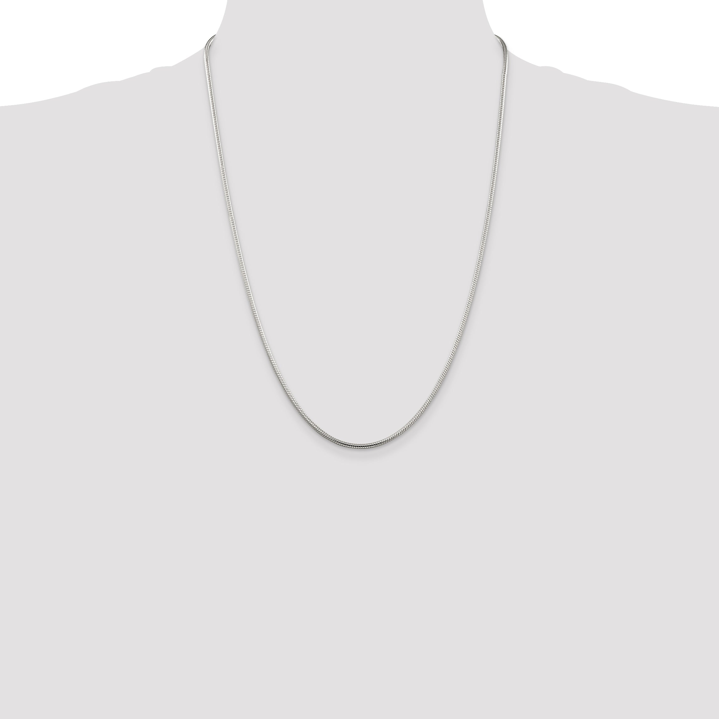 24 Inch Sterling Silver 2mm Snake Chain