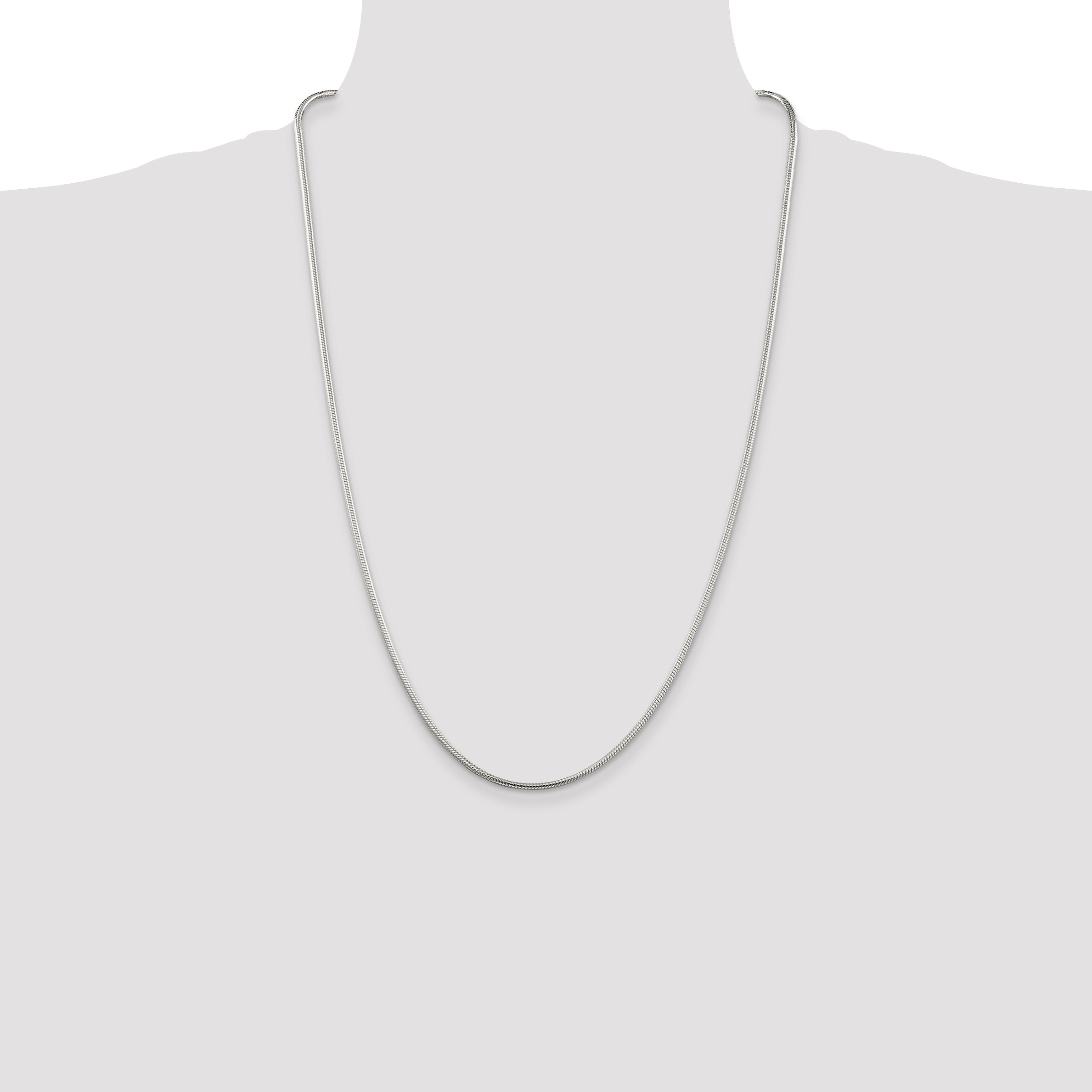 26 Inch Sterling Silver 2mm Snake Chain