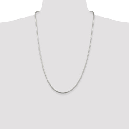 26 Inch Sterling Silver 2mm Snake Chain