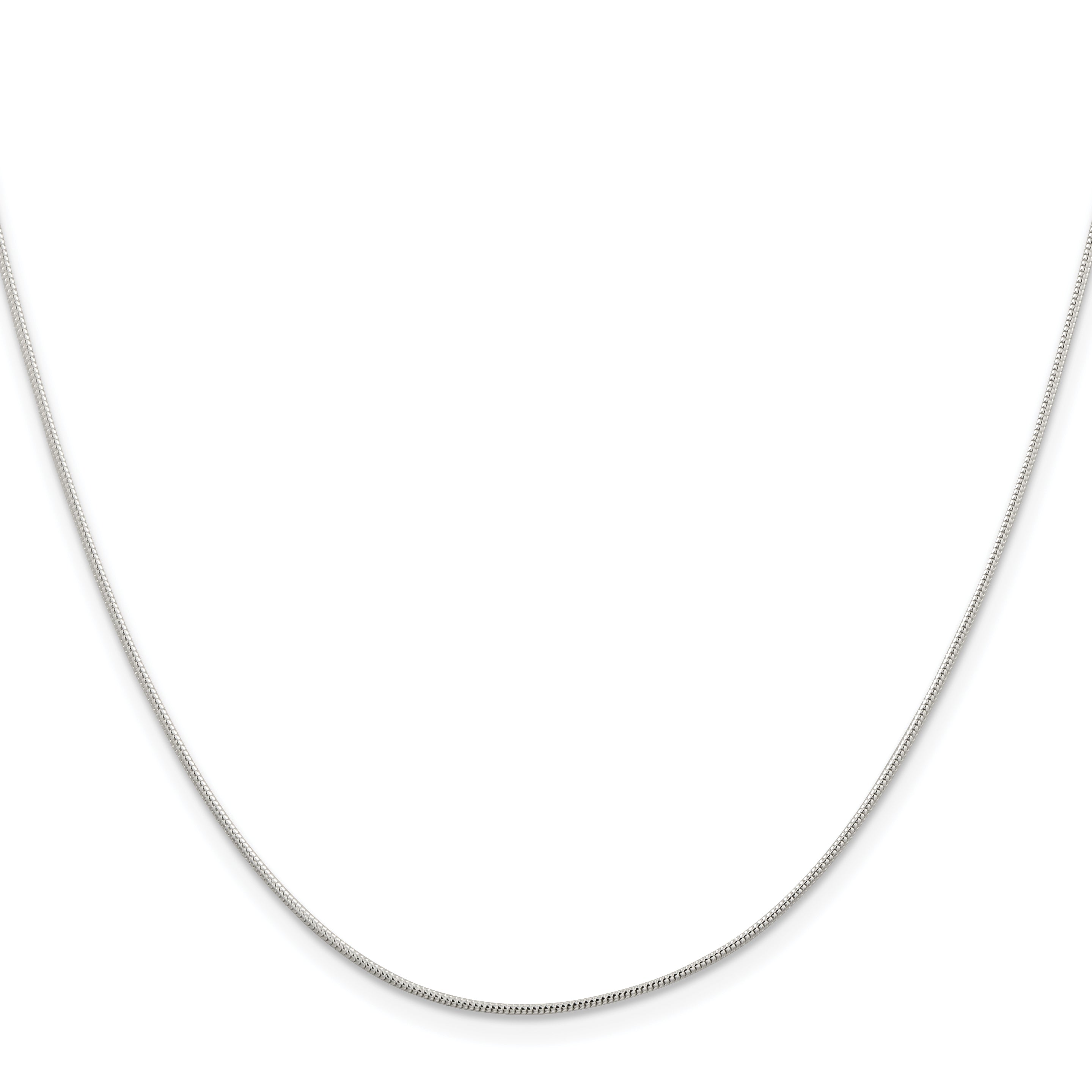 20 Inch Sterling Silver 1mm Round Snake Chain