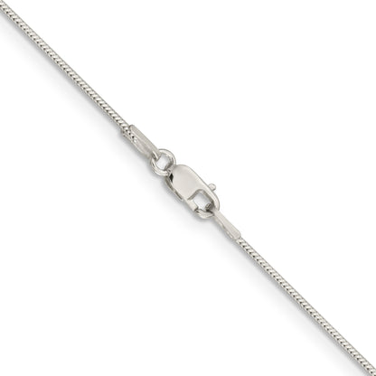 20 Inch Sterling Silver 1mm Round Snake Chain