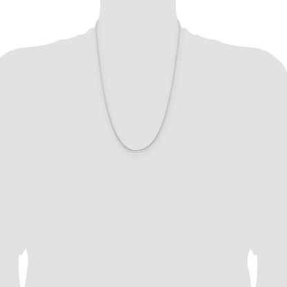 24 Inch Sterling Silver 1mm Round Snake Chain