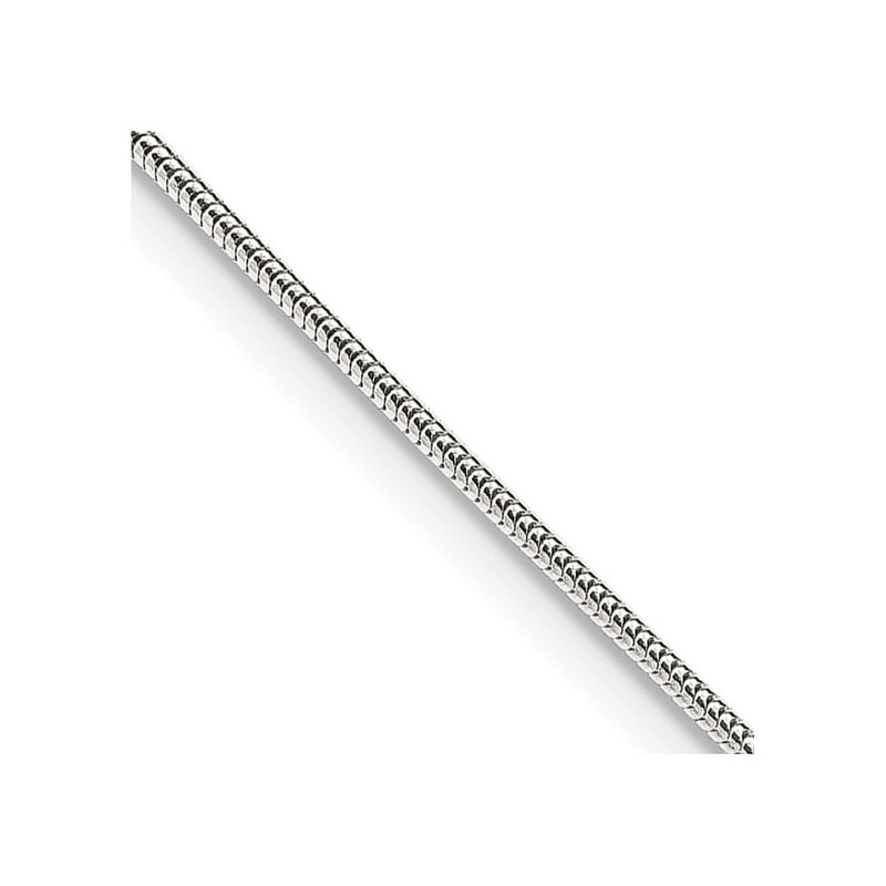 24 Inch Sterling Silver 1mm Round Snake Chain Necklace