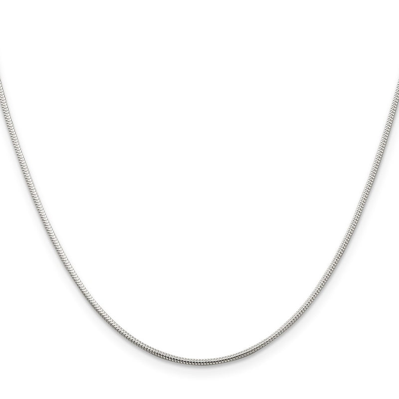 28 Inch Sterling Silver 1.2mm Round Snake Chain Necklace
