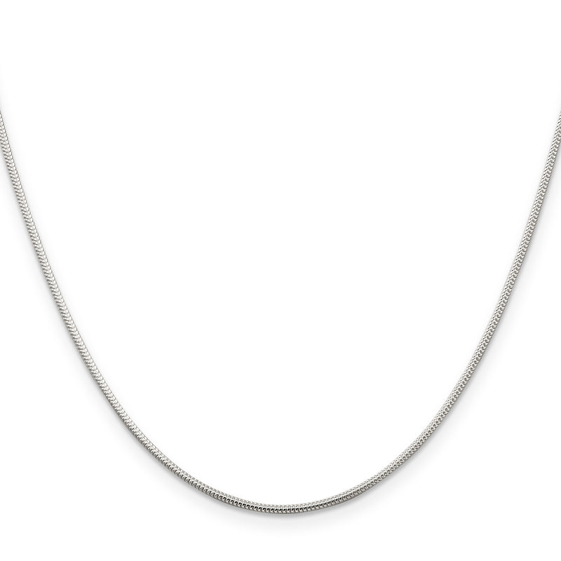 30 Inch Sterling Silver 1.2mm Round Snake Chain Necklace