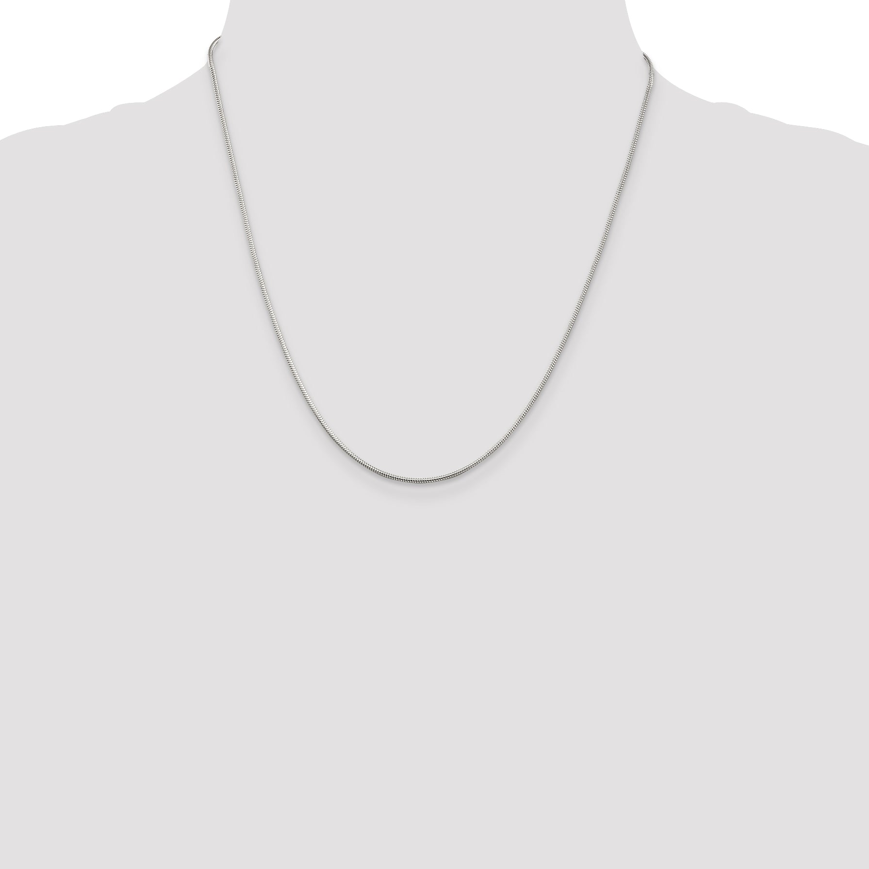 20 Inch Sterling Silver 1.2mm Round Snake Chain