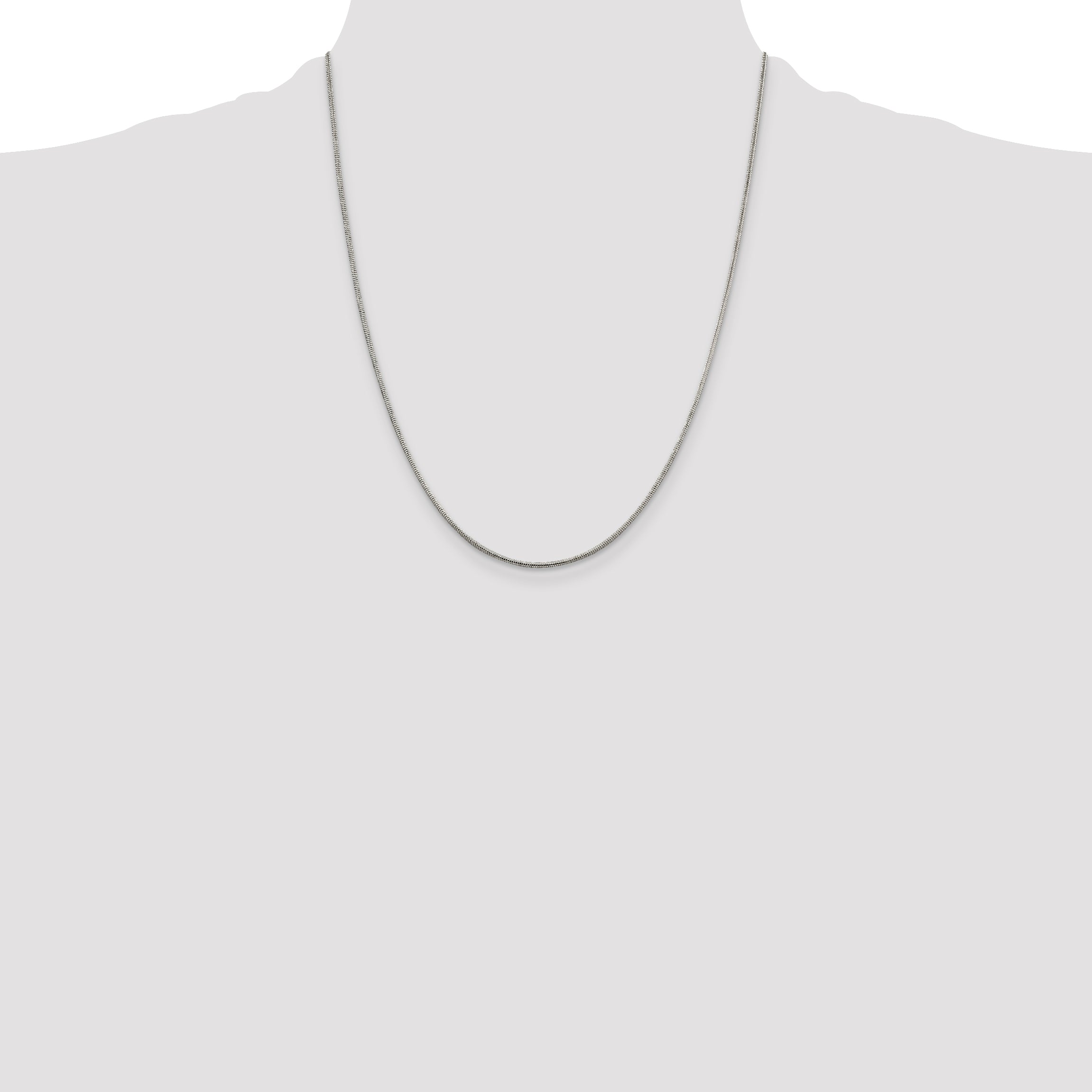 22 Inch Sterling Silver 1.2mm Round Snake Chain