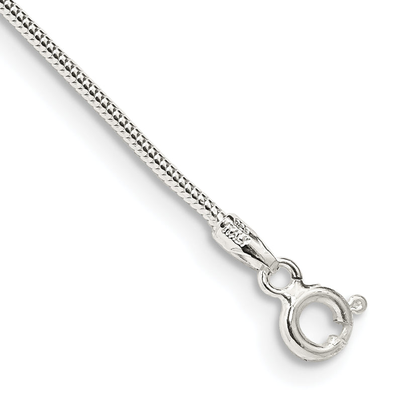 8 Inch Sterling Silver 1.2mm Round Snake Chain Bracelet