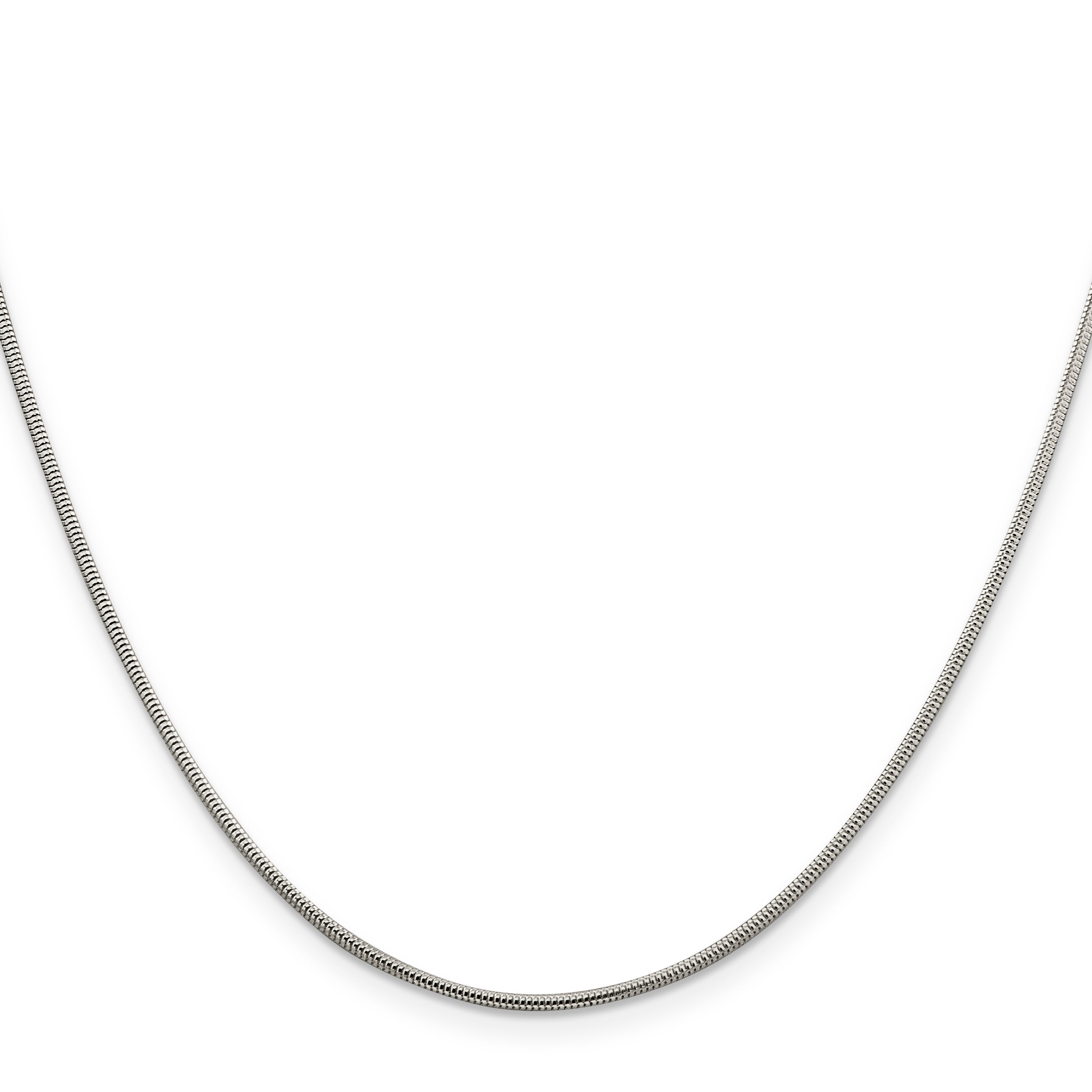 30 Inch Sterling Silver 1.5mm Round Snake Chain