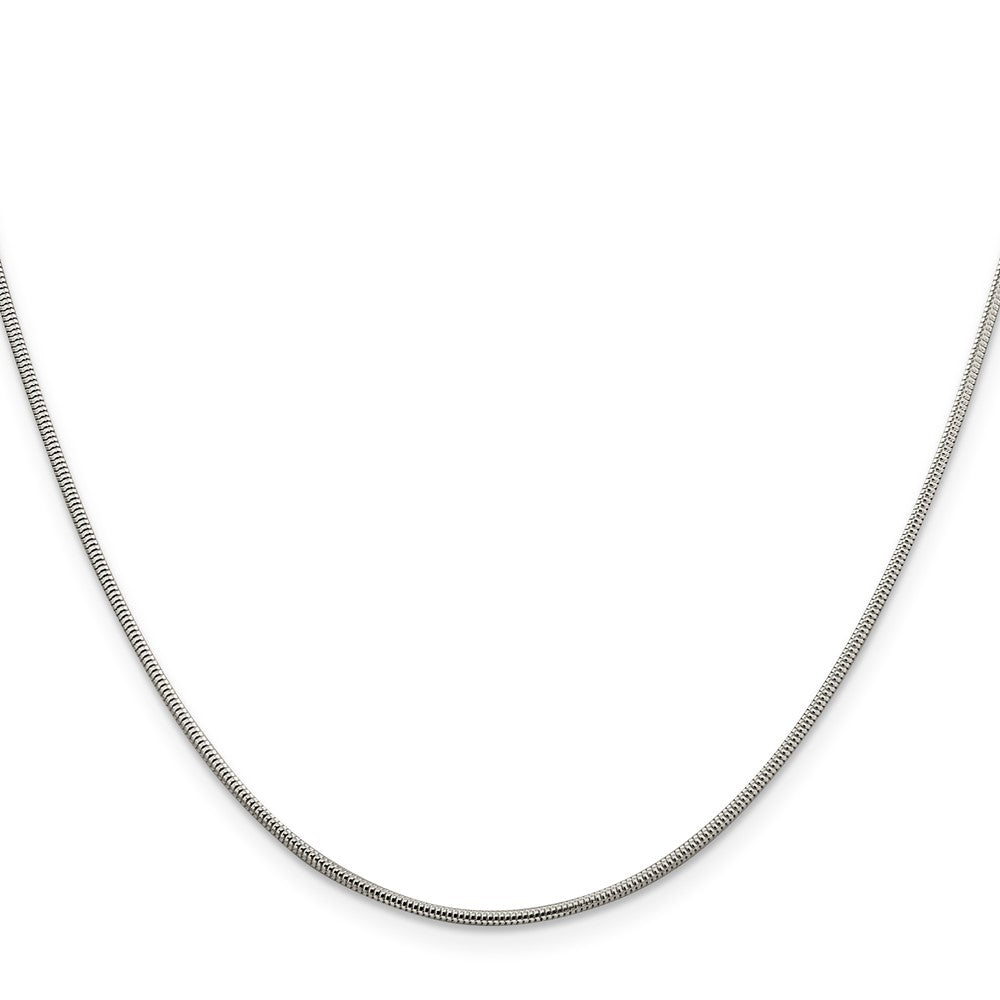 30 Inch Sterling Silver 1.5mm Round Snake Chain Necklace