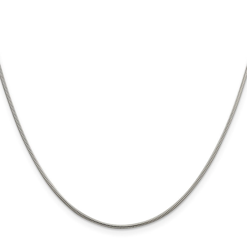 30 Inch Sterling Silver 1.5mm Round Snake Chain Necklace