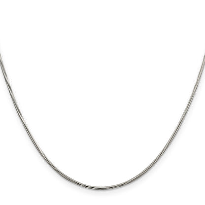 18 Inch Sterling Silver 1.5mm Round Snake Chain
