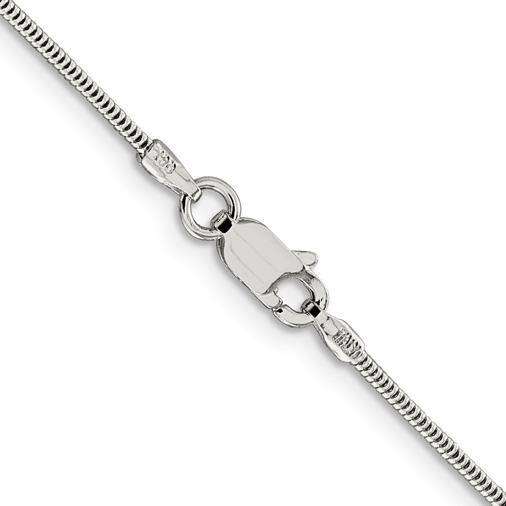 18 Inch Sterling Silver 1.5mm Round Snake Chain Necklace