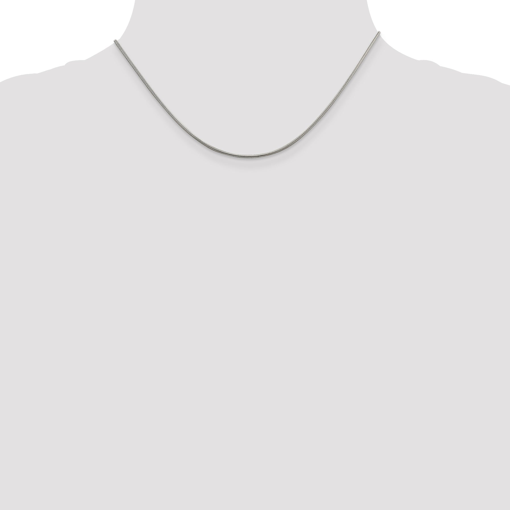 16 Inch Sterling Silver 1.5mm Round Snake Chain