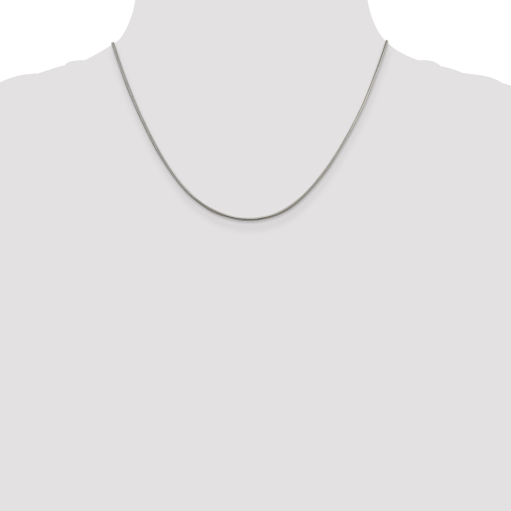 18 Inch Sterling Silver 1.5mm Round Snake Chain