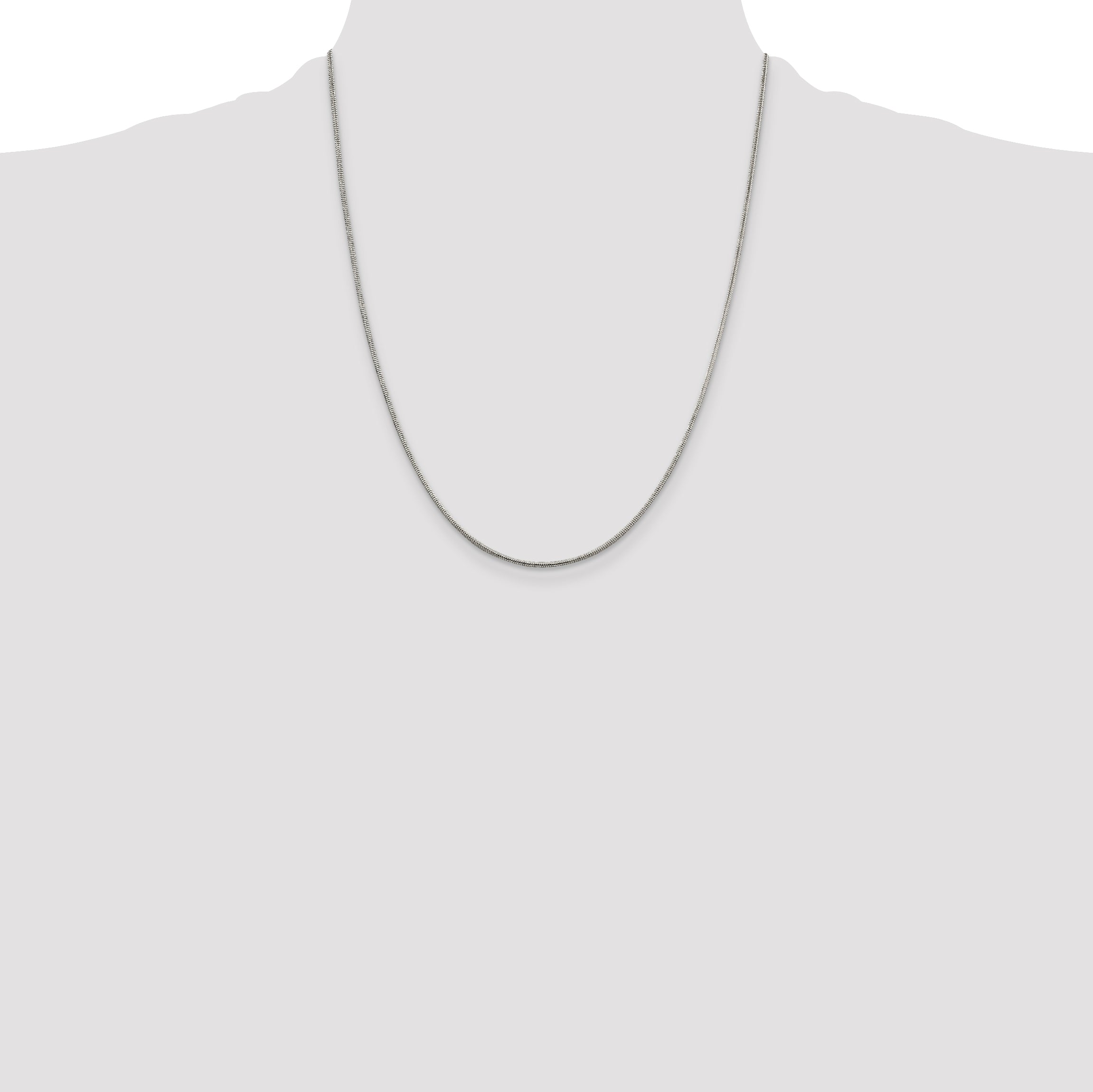 22 Inch Sterling Silver 1.5mm Round Snake Chain