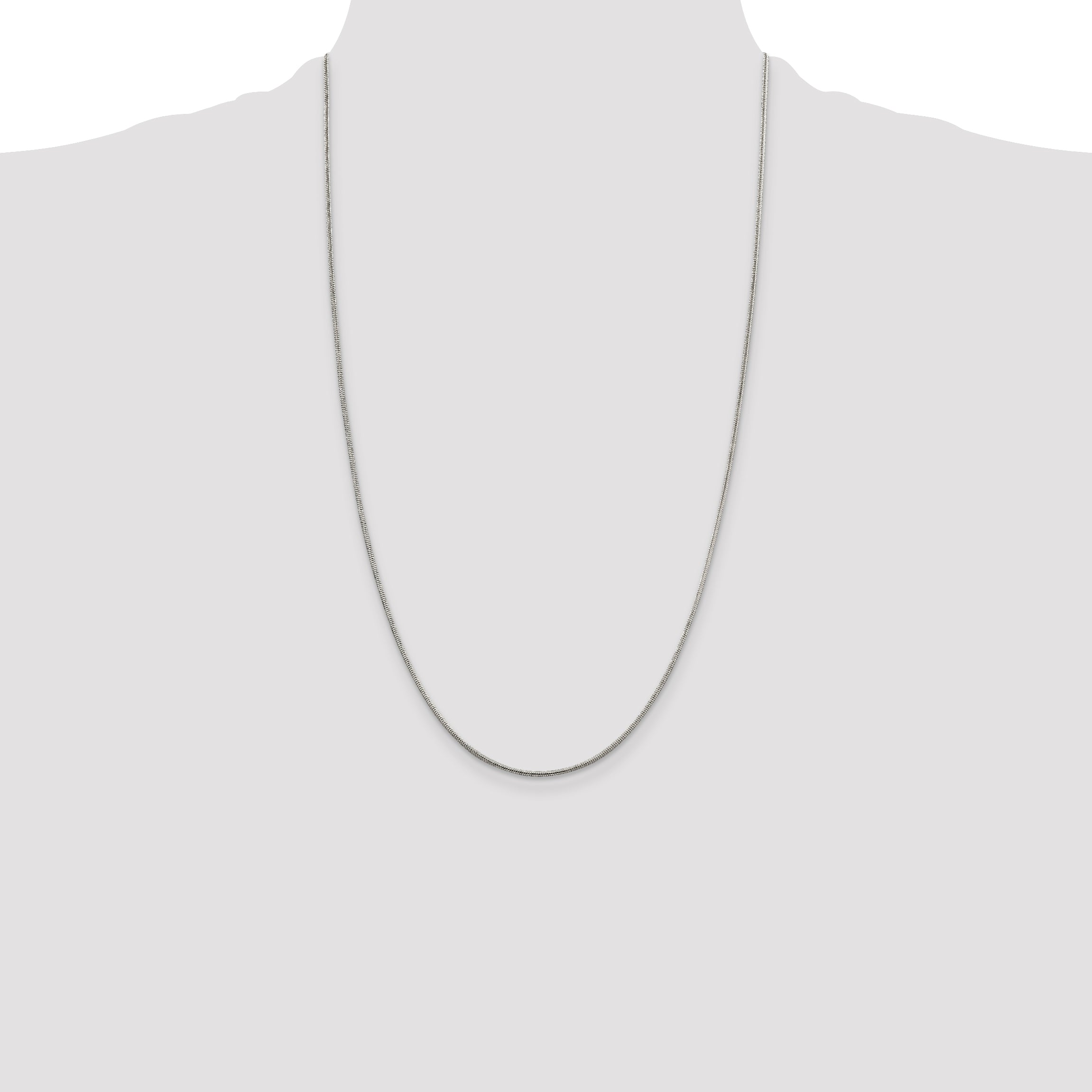 26 Inch Sterling Silver 1.5mm Round Snake Chain