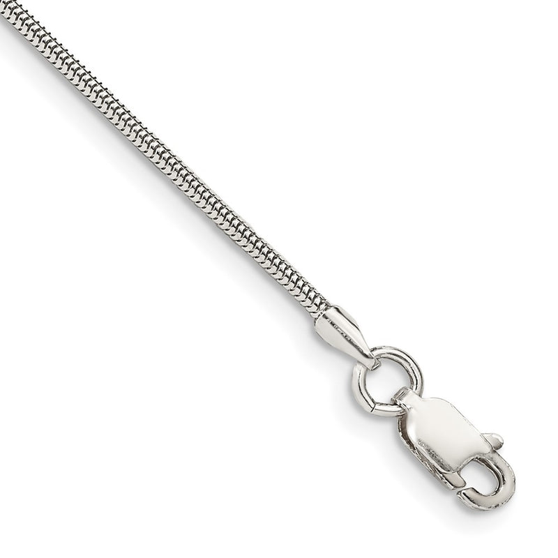 7 Inch Sterling Silver 1.5mm Round Snake Chain Bracelet