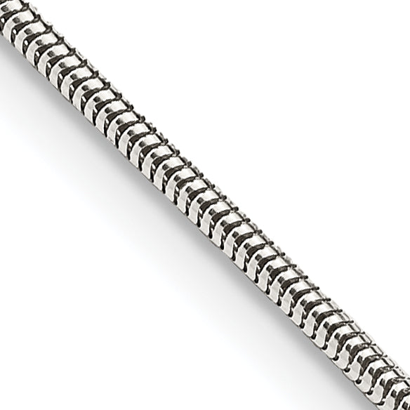 16 Inch Sterling Silver 1.5mm Round Snake Chain