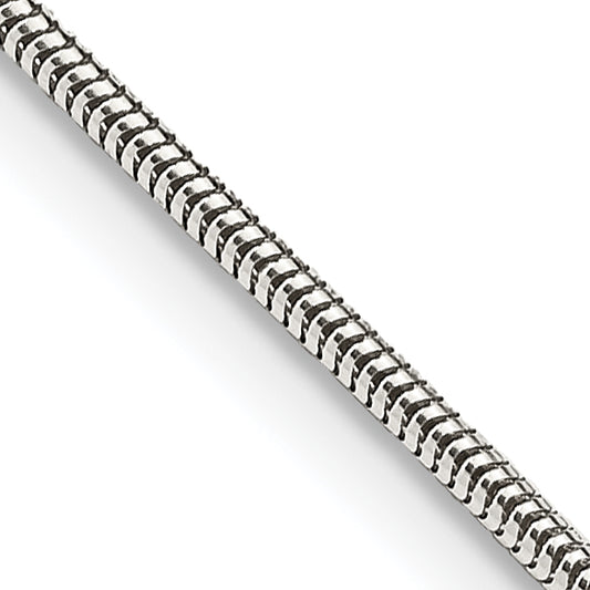20 Inch Sterling Silver 1.5mm Round Snake Chain