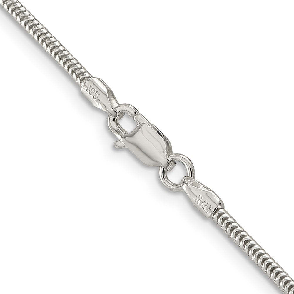 30 Inch Sterling Silver 1.6mm Round Snake Chain Necklace