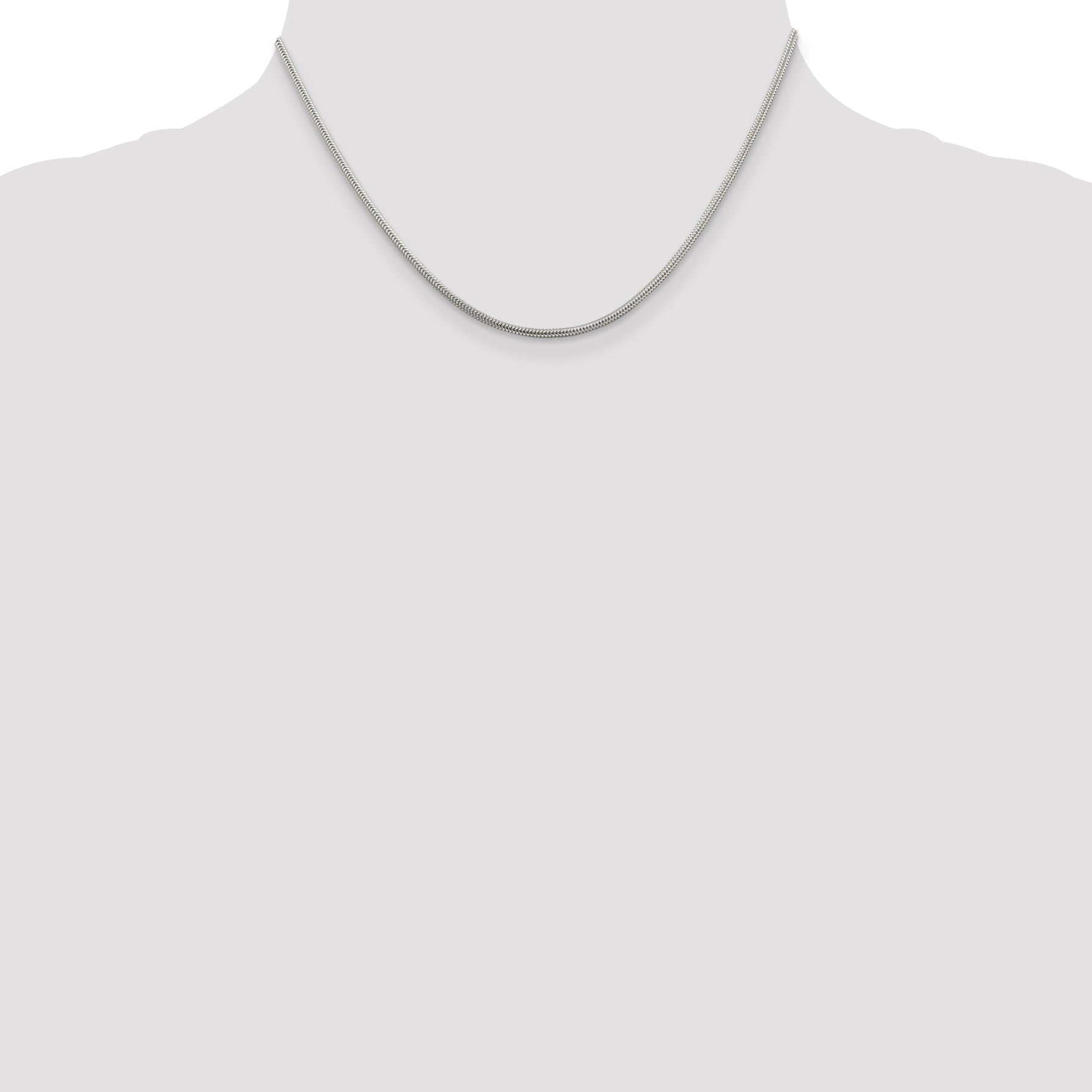 16 Inch Sterling Silver 1.6mm Round Snake Chain