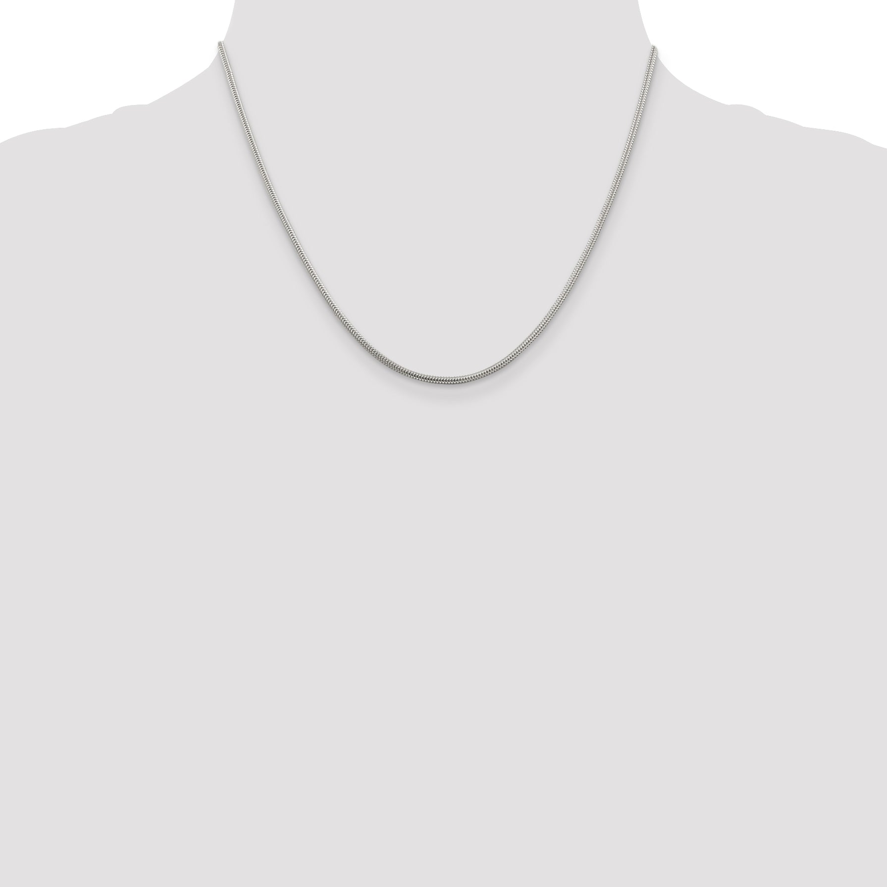 18 Inch Sterling Silver 1.6mm Round Snake Chain