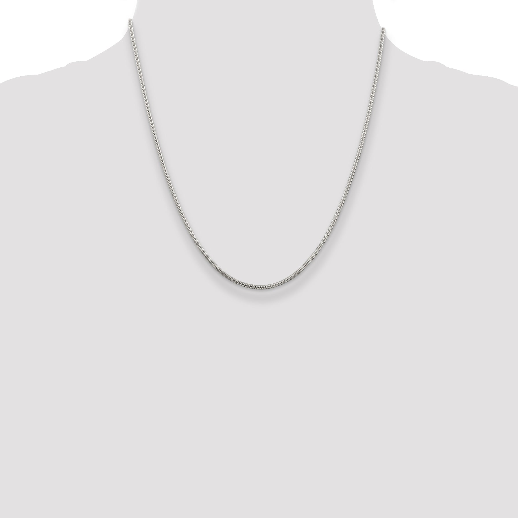 20 Inch Sterling Silver 1.6mm Round Snake Chain