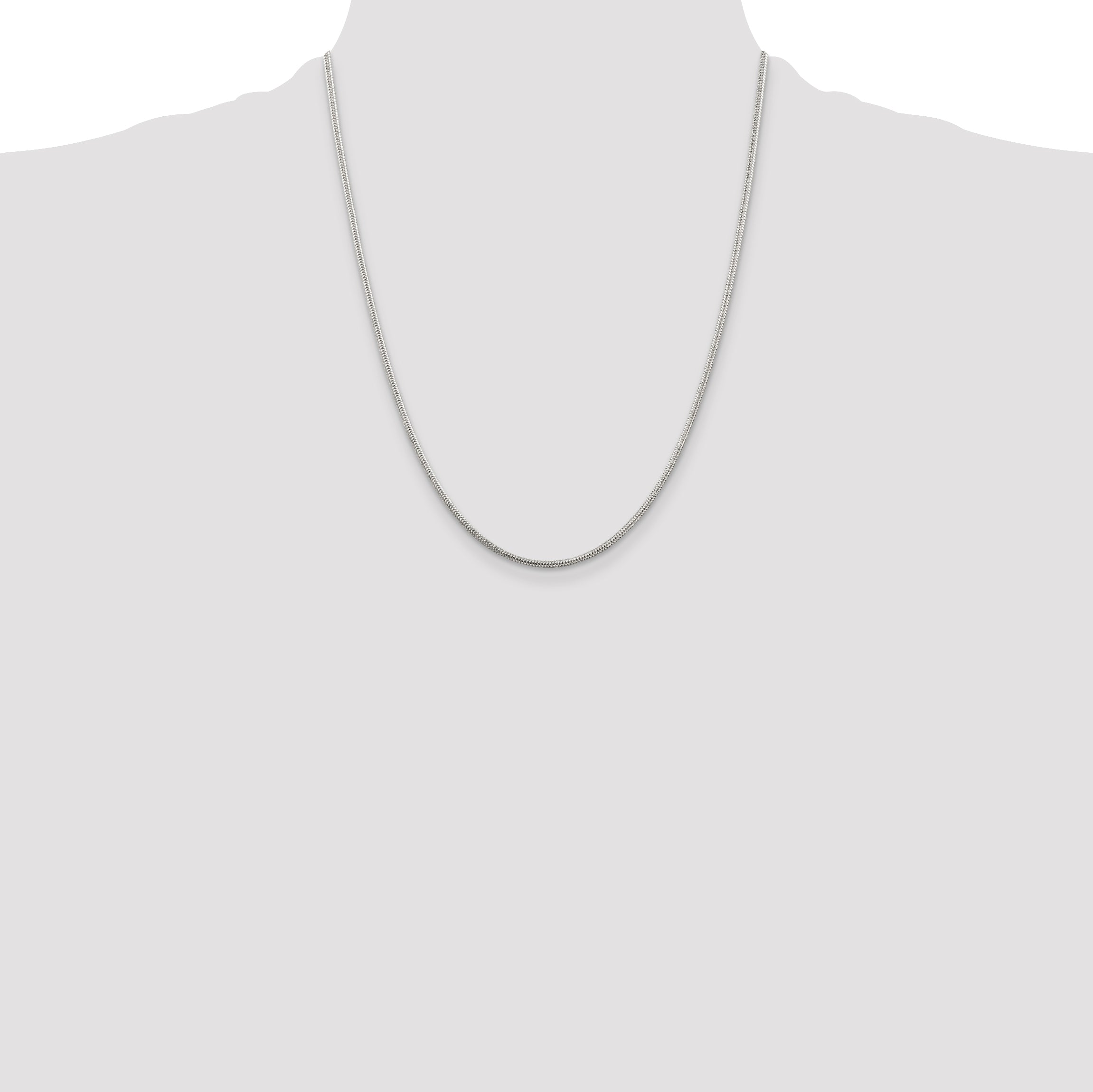 22 Inch Sterling Silver 1.6mm Round Snake Chain