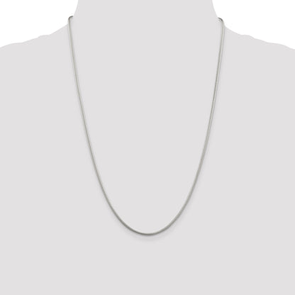 24 Inch Sterling Silver 1.6mm Round Snake Chain
