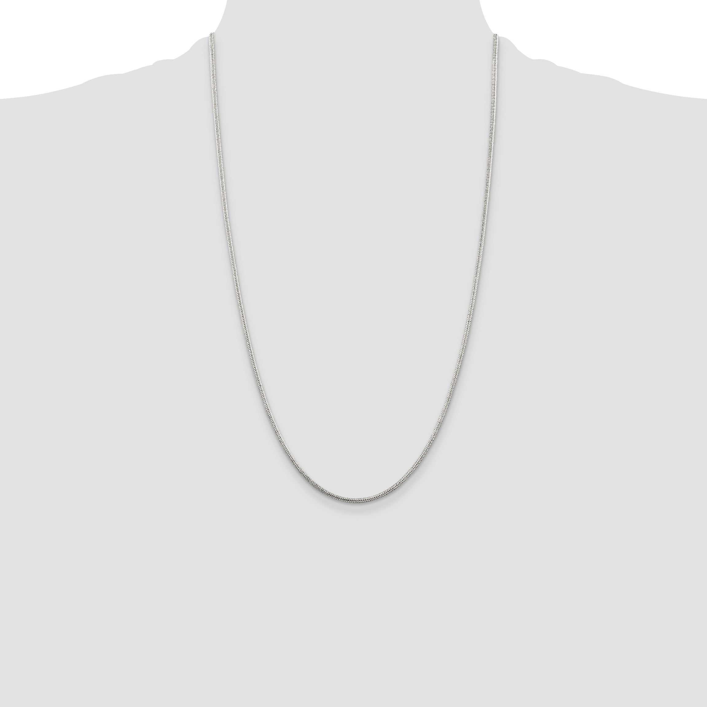 26 Inch Sterling Silver 1.6mm Round Snake Chain