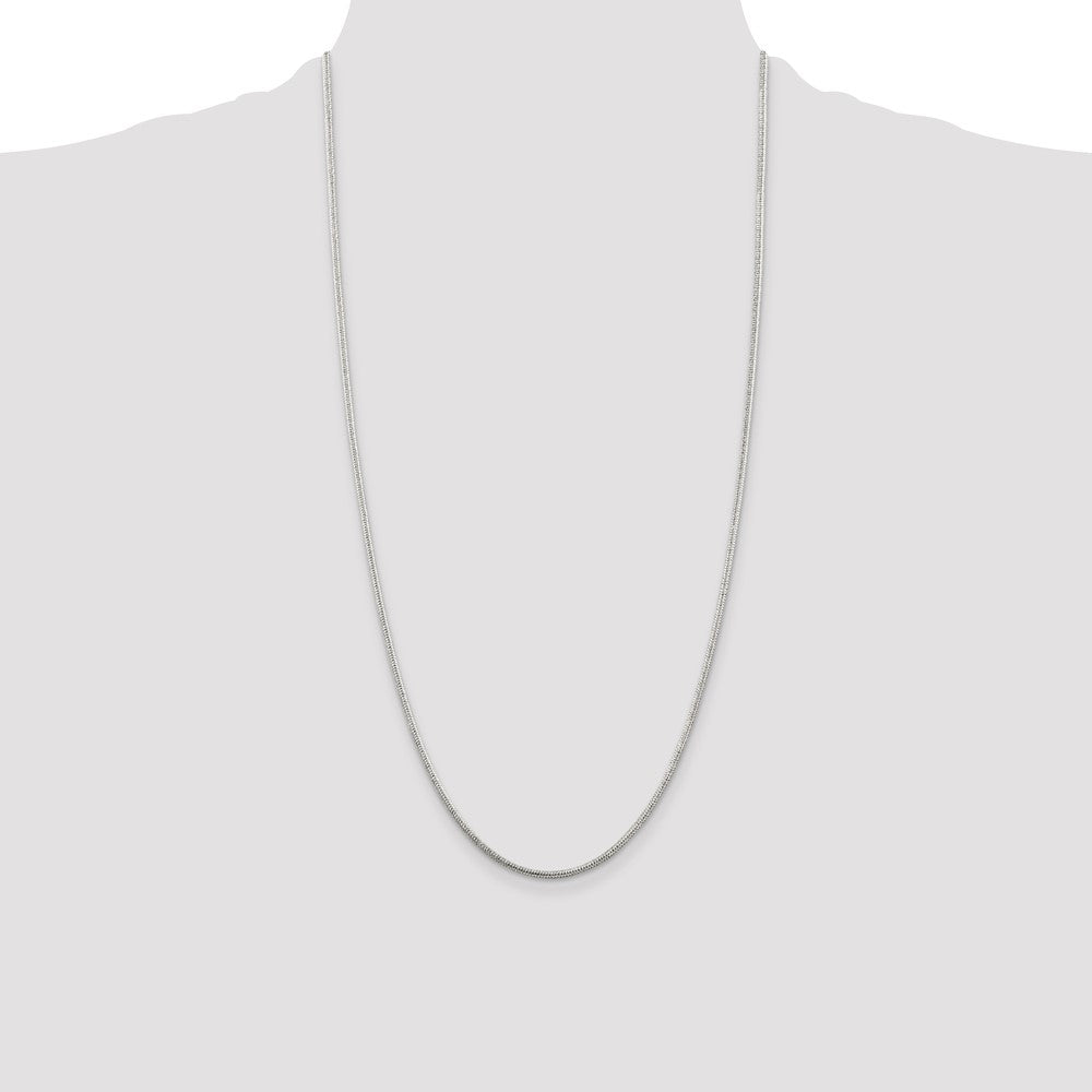 28 Inch Sterling Silver 1.6mm Round Snake Chain Necklace