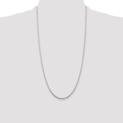 28 Inch Sterling Silver 1.6mm Round Snake Chain Necklace