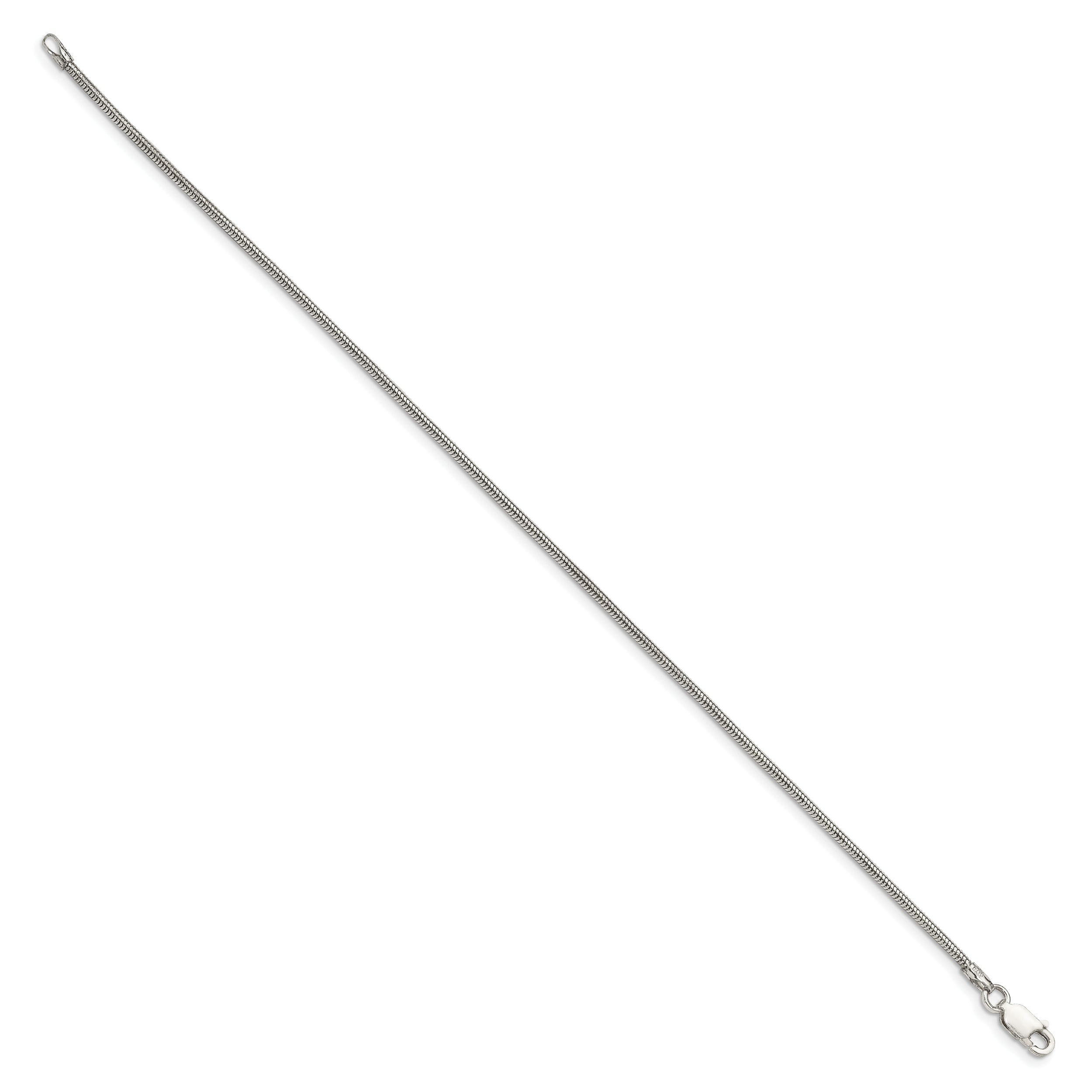 7 Inch Sterling Silver 1.6mm Round Snake Chain