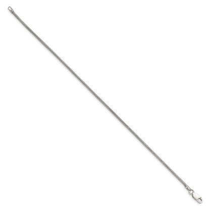 8 Inch Sterling Silver 1.6mm Round Snake Chain Bracelet