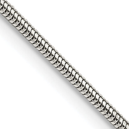 22 Inch Sterling Silver 1.6mm Round Snake Chain