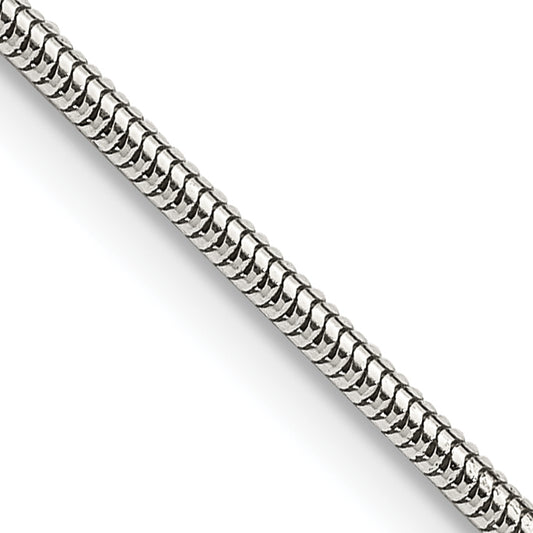 22 Inch Sterling Silver 1.6mm Round Snake Chain