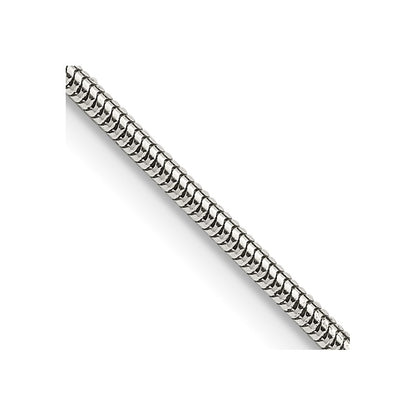 28 Inch Sterling Silver 1.6mm Round Snake Chain Necklace