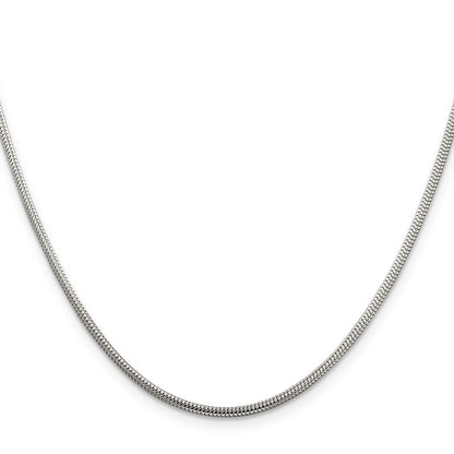 26 Inch Sterling Silver 2mm Round Snake Chain Necklace