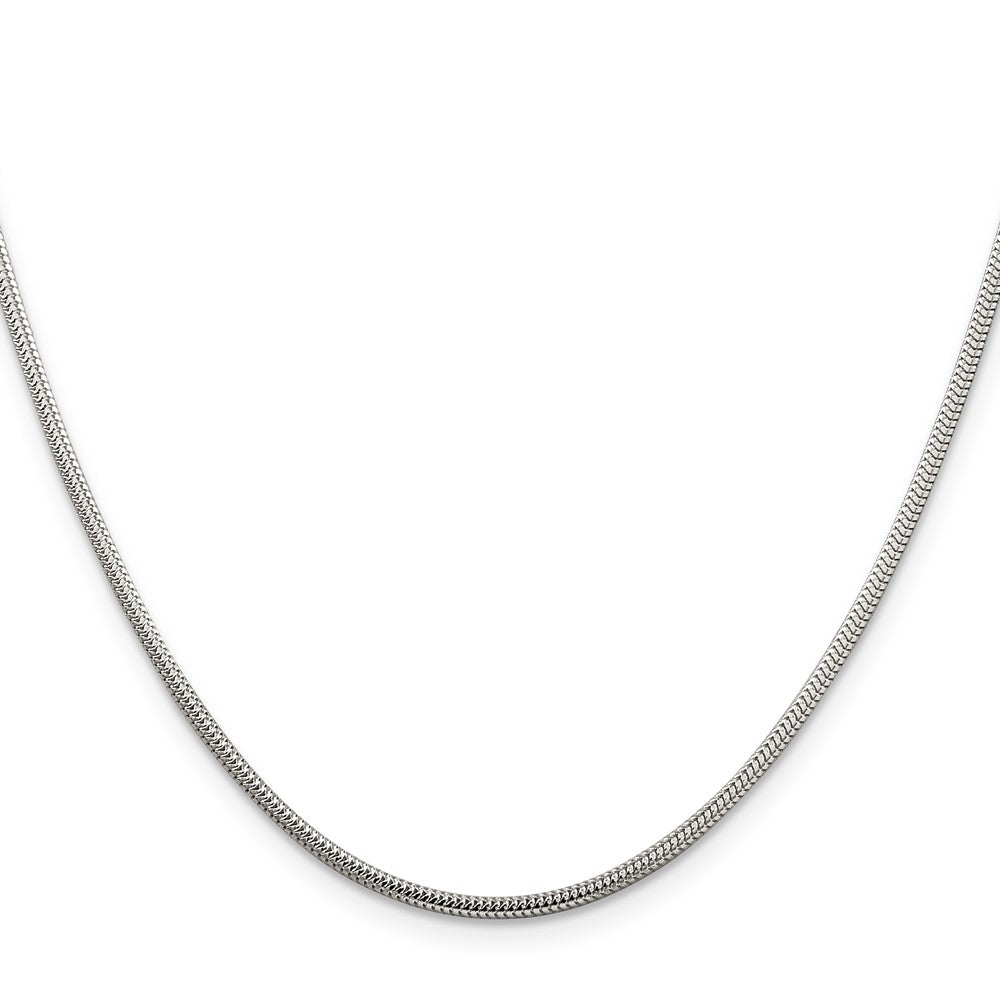 24 Inch Sterling Silver 2mm Round Snake Chain Necklace
