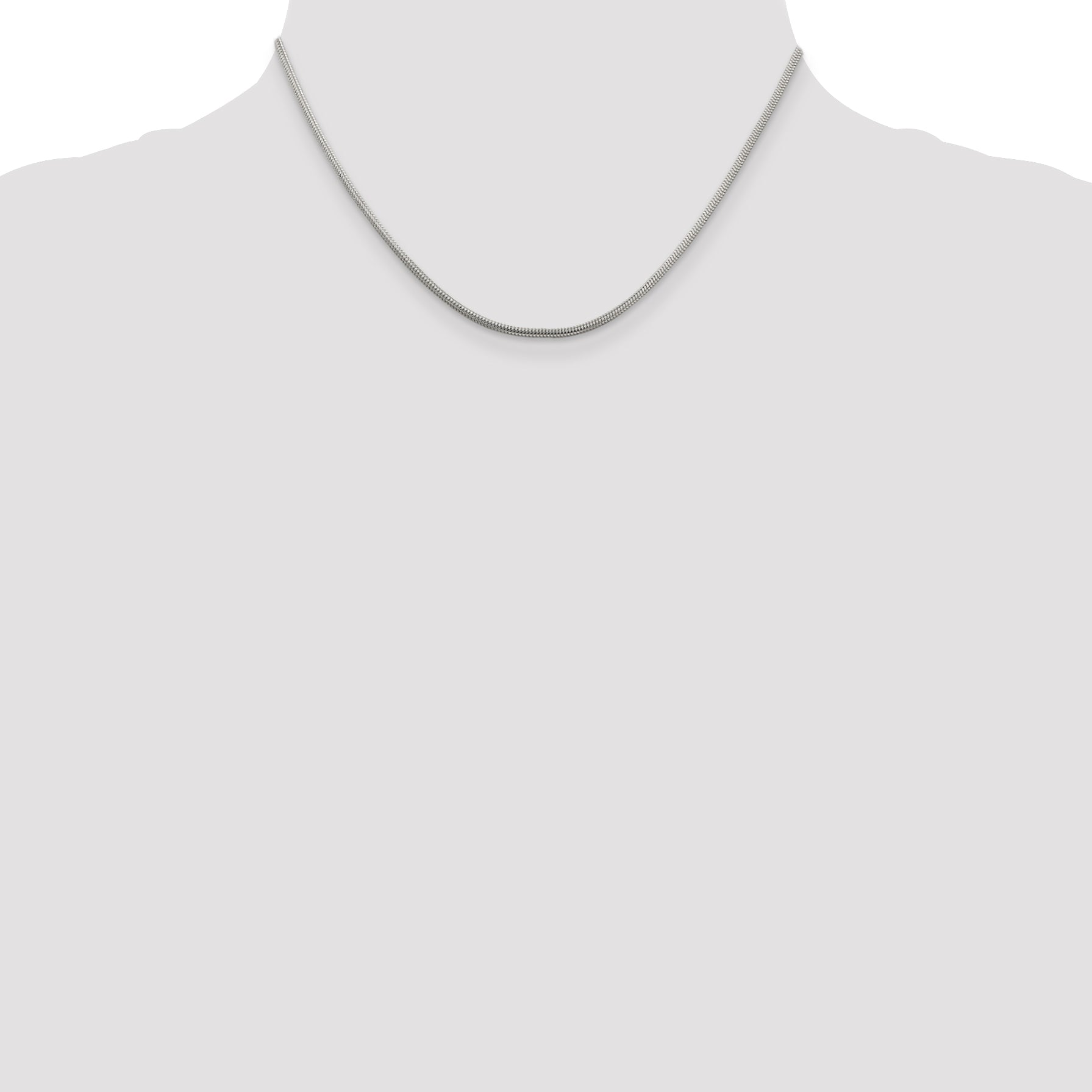 16 Inch Sterling Silver 2mm Round Snake Chain
