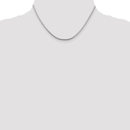 16 Inch Sterling Silver 2mm Round Snake Chain