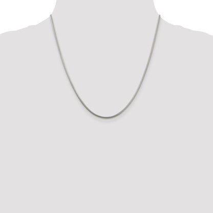 20 Inch Sterling Silver 2mm Round Snake Chain