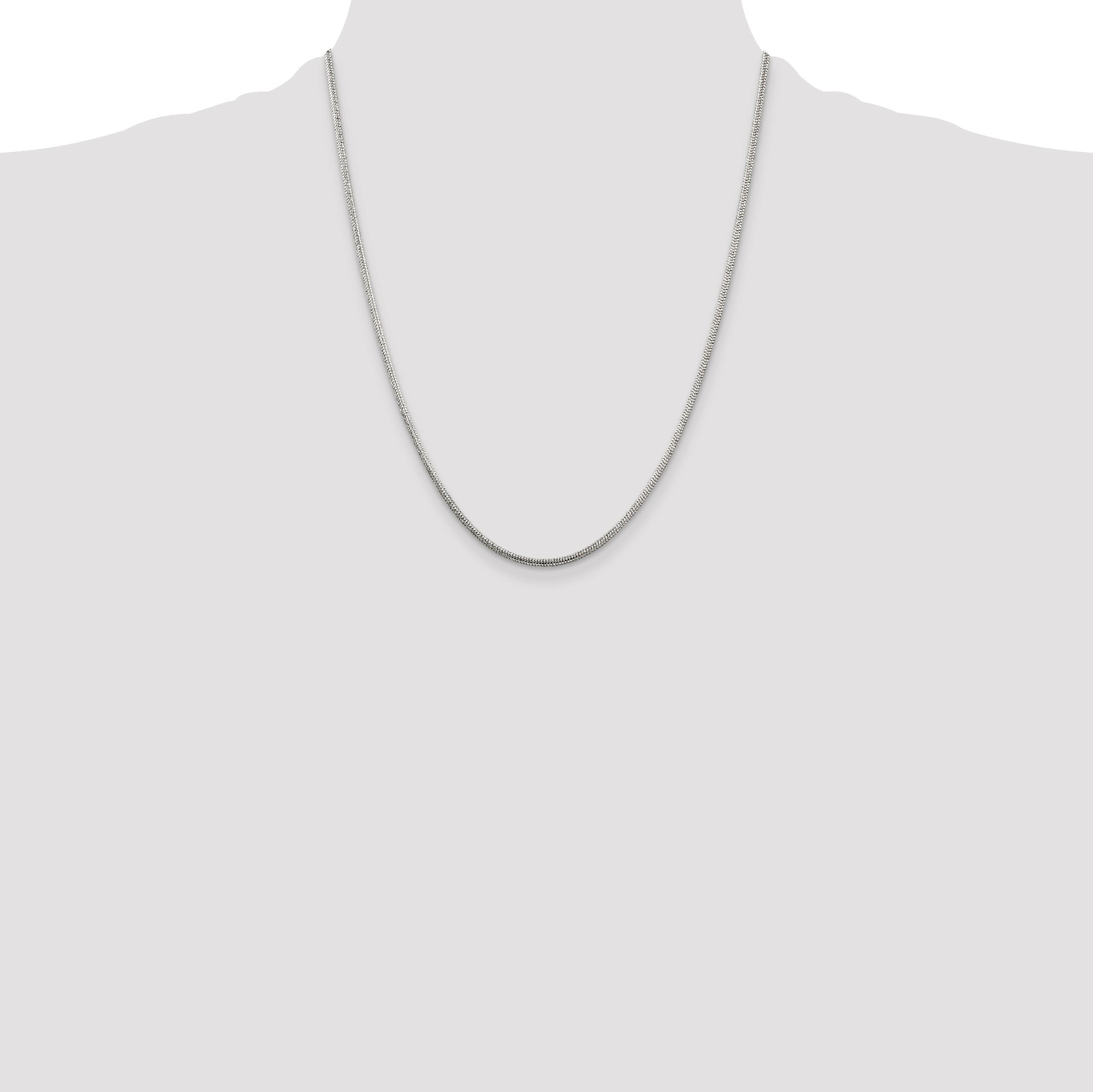 22 Inch Sterling Silver 2mm Round Snake Chain