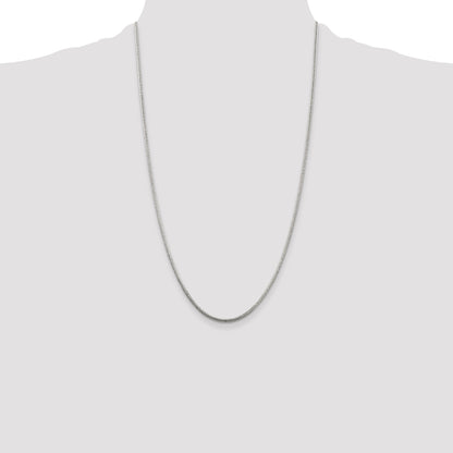 26 Inch Sterling Silver 2mm Round Snake Chain