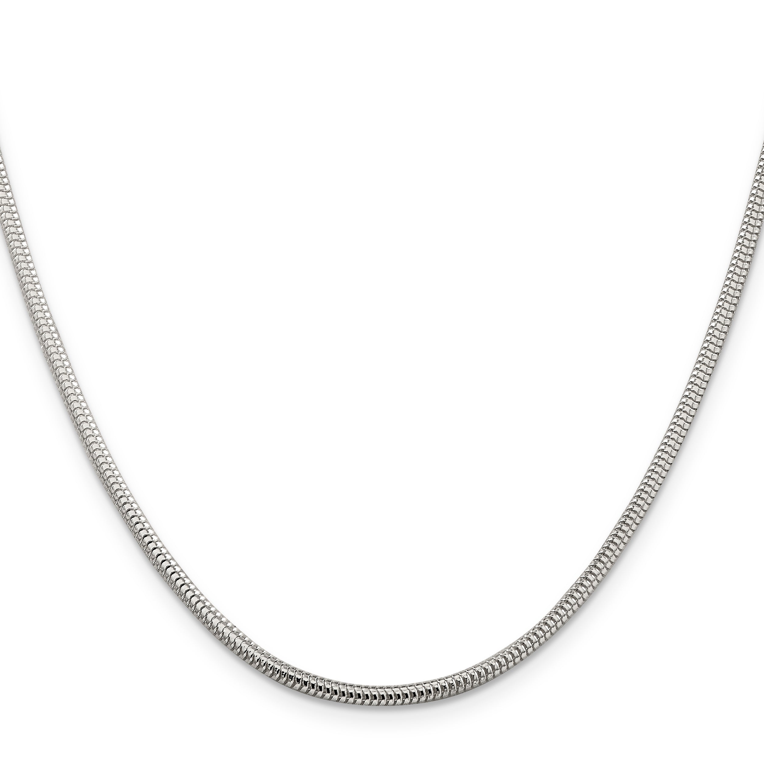 24 Inch Sterling Silver 2.5mm Round Snake Chain