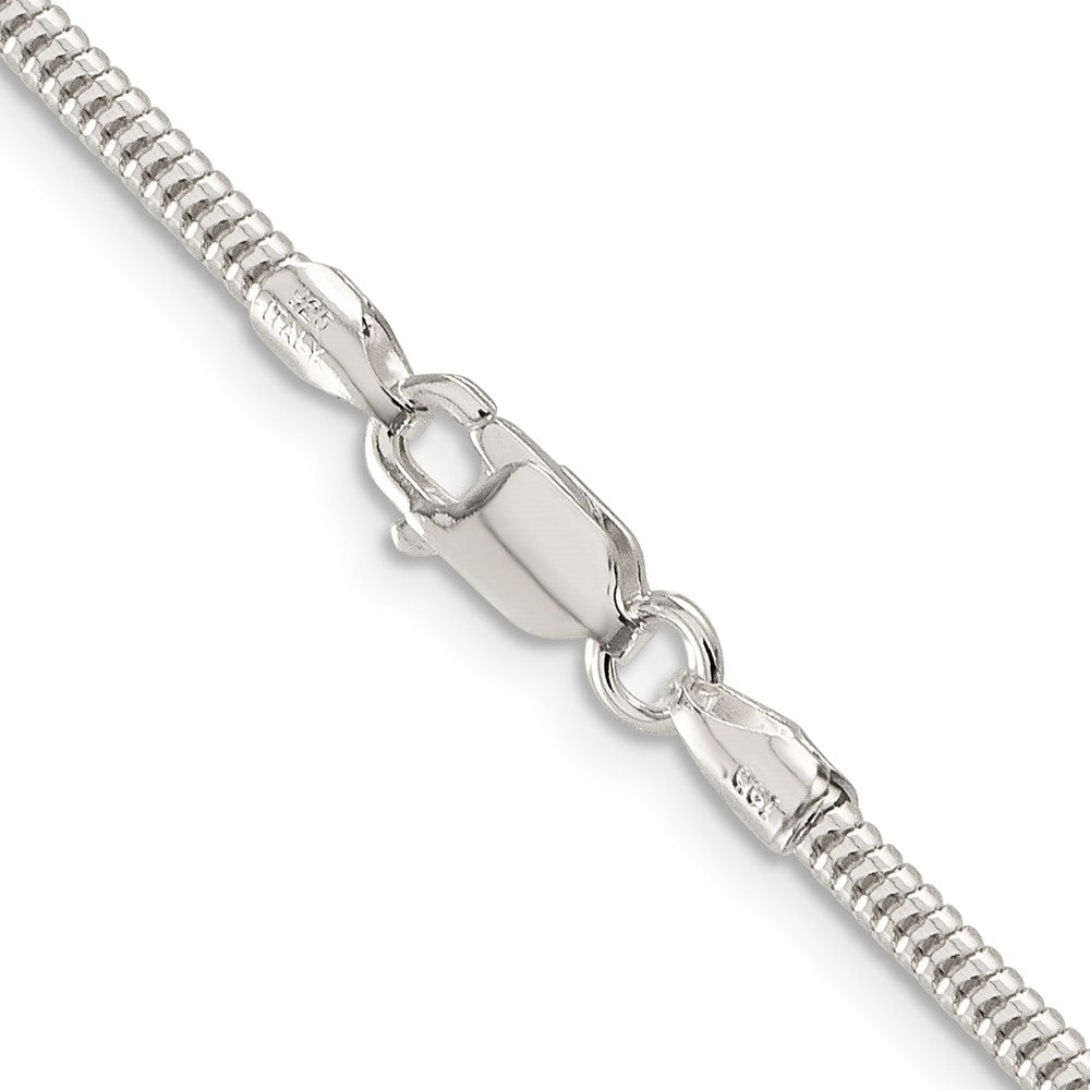 20 Inch Sterling Silver 2.5mm Round Snake Chain Necklace