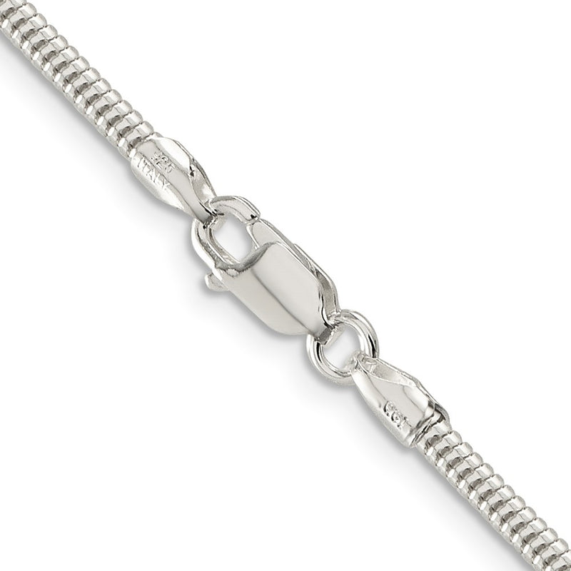 20 Inch Sterling Silver 2.5mm Round Snake Chain Necklace