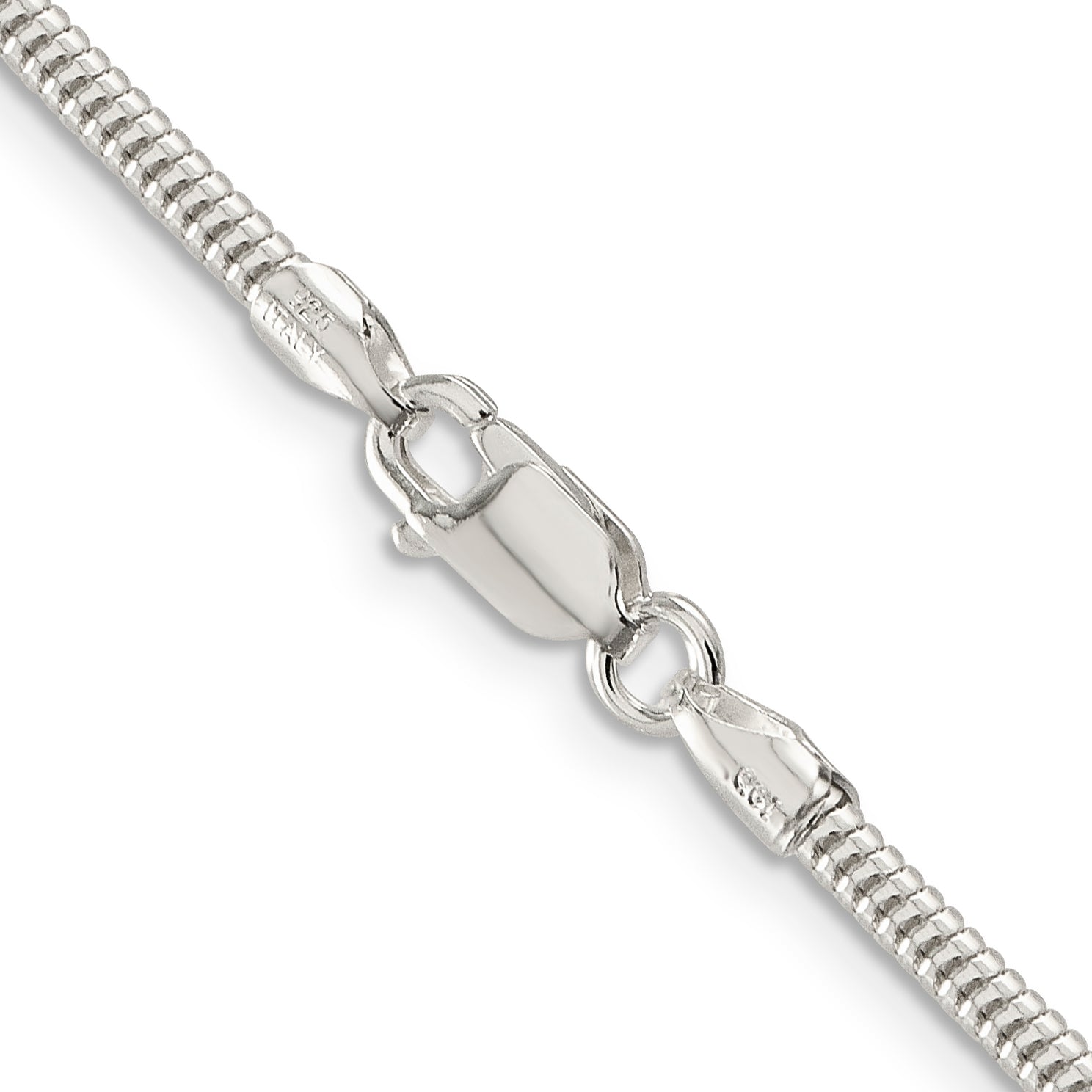 28 Inch Sterling Silver 2.5mm Round Snake Chain