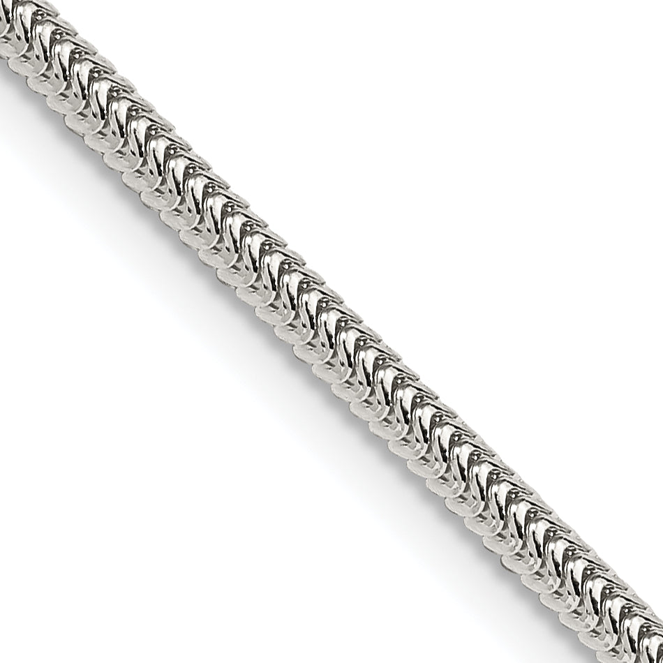 30 Inch Sterling Silver 2.5mm Round Snake Chain